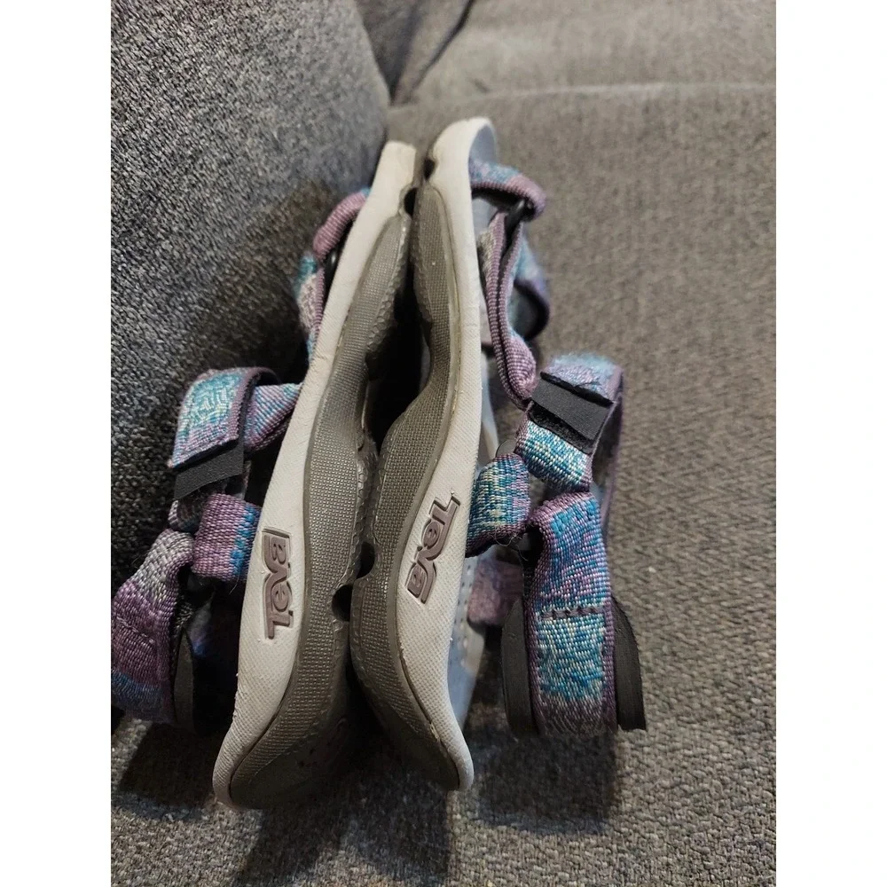 Teva Waterproof Trail hiking Shoes Sandals Womens Size 8 M Purple/Blue Summer - Picture 7 of 9